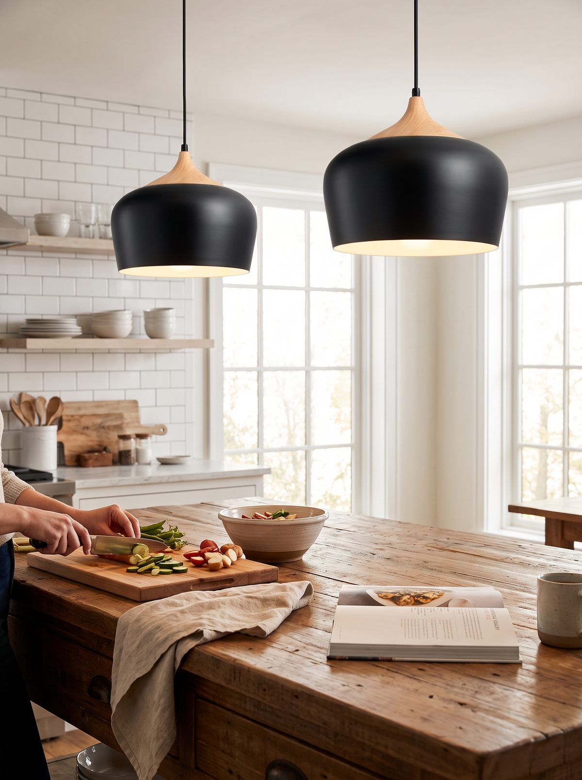 Modern Scandinavian Pendant Light in a lifestyle setting