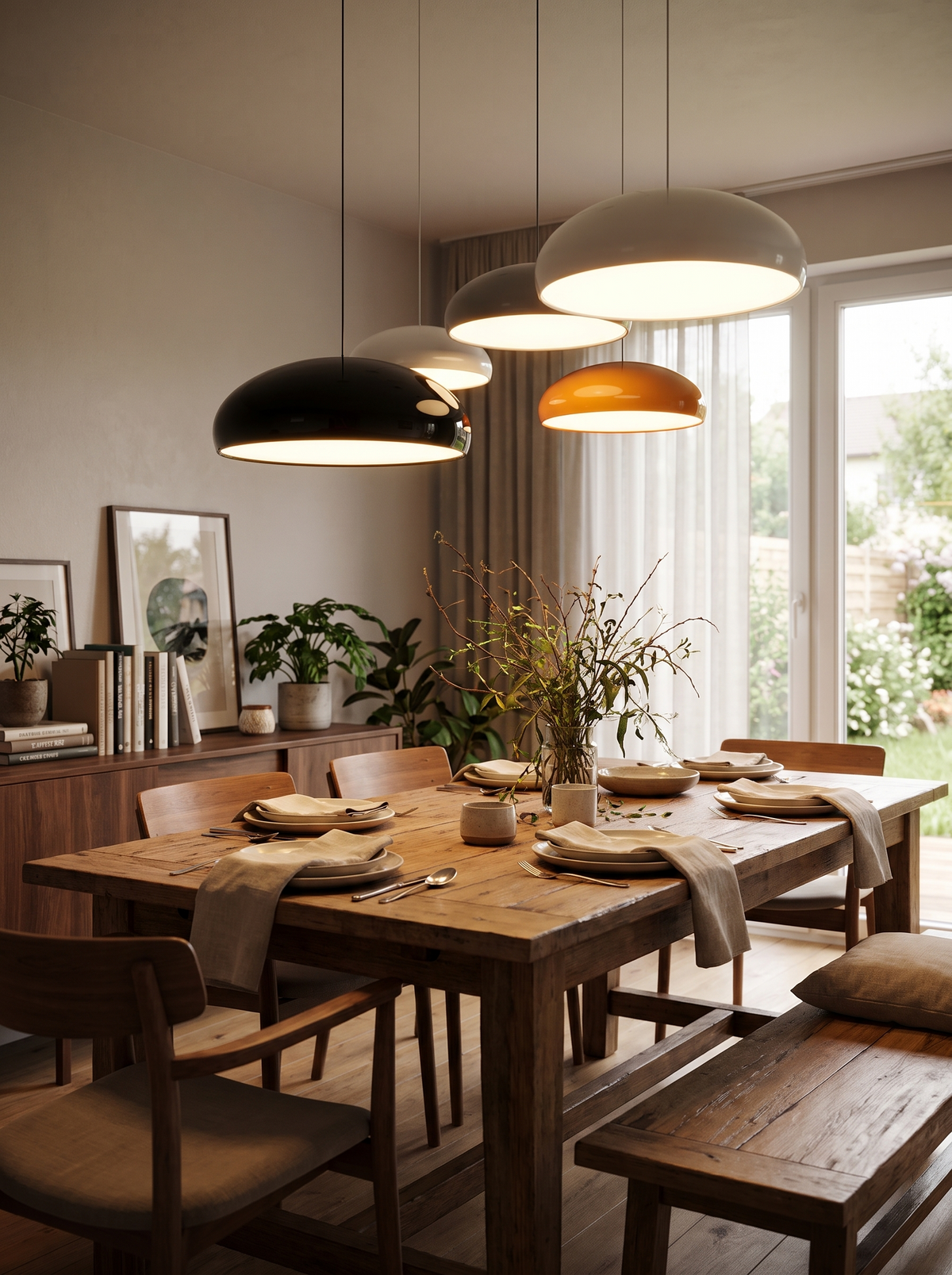 Lira Artistic Deco Pendant Light in a lifestyle setting