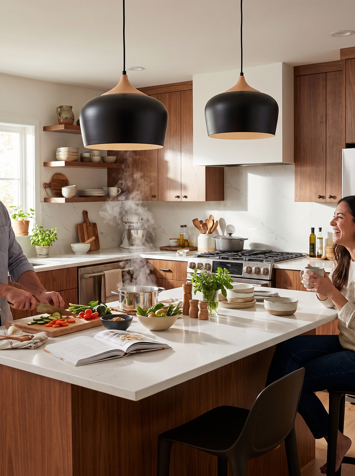 Modern Scandinavian Pendant Light in a lifestyle setting