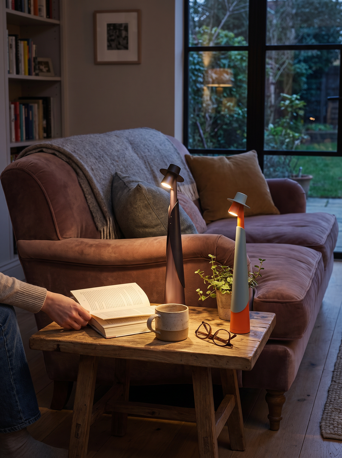Modern Rechargeable LED Hat Lamp in a lifestyle setting