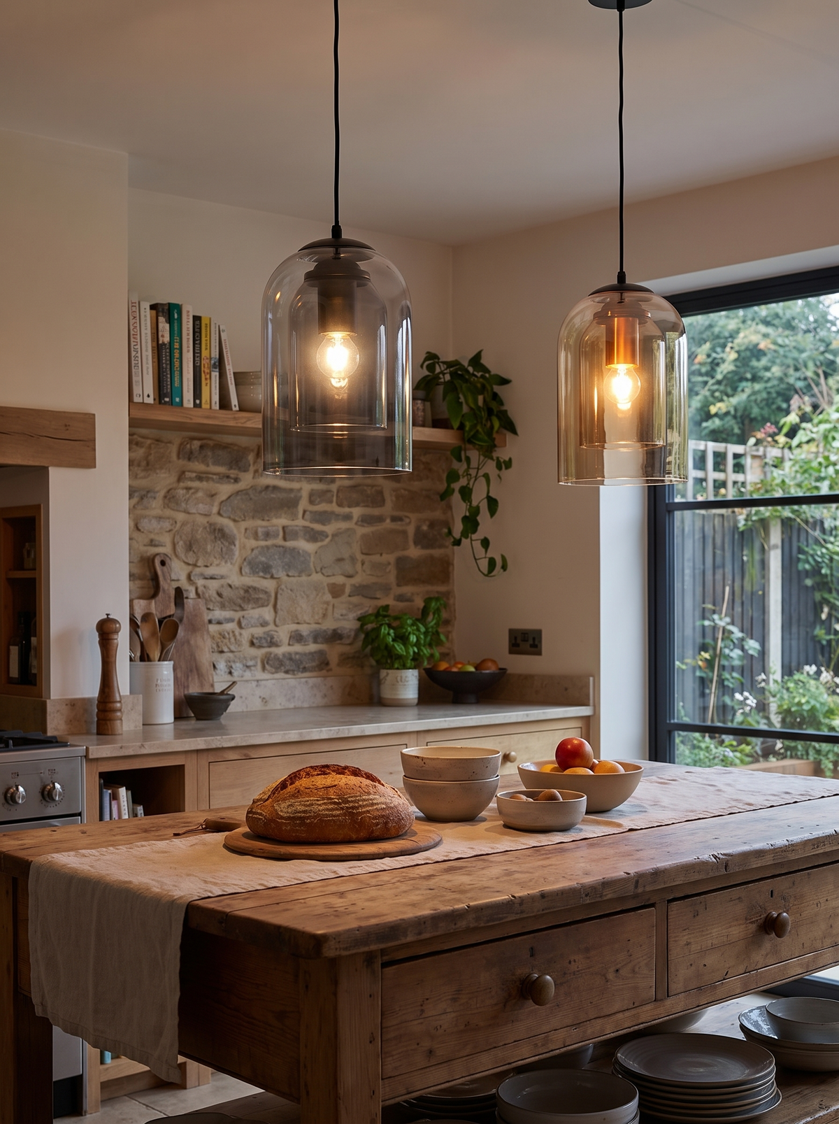 Glass Pendant Light in a lifestyle setting