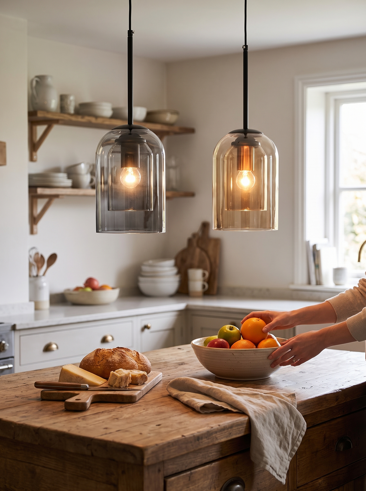 Glass Pendant Light in a lifestyle setting