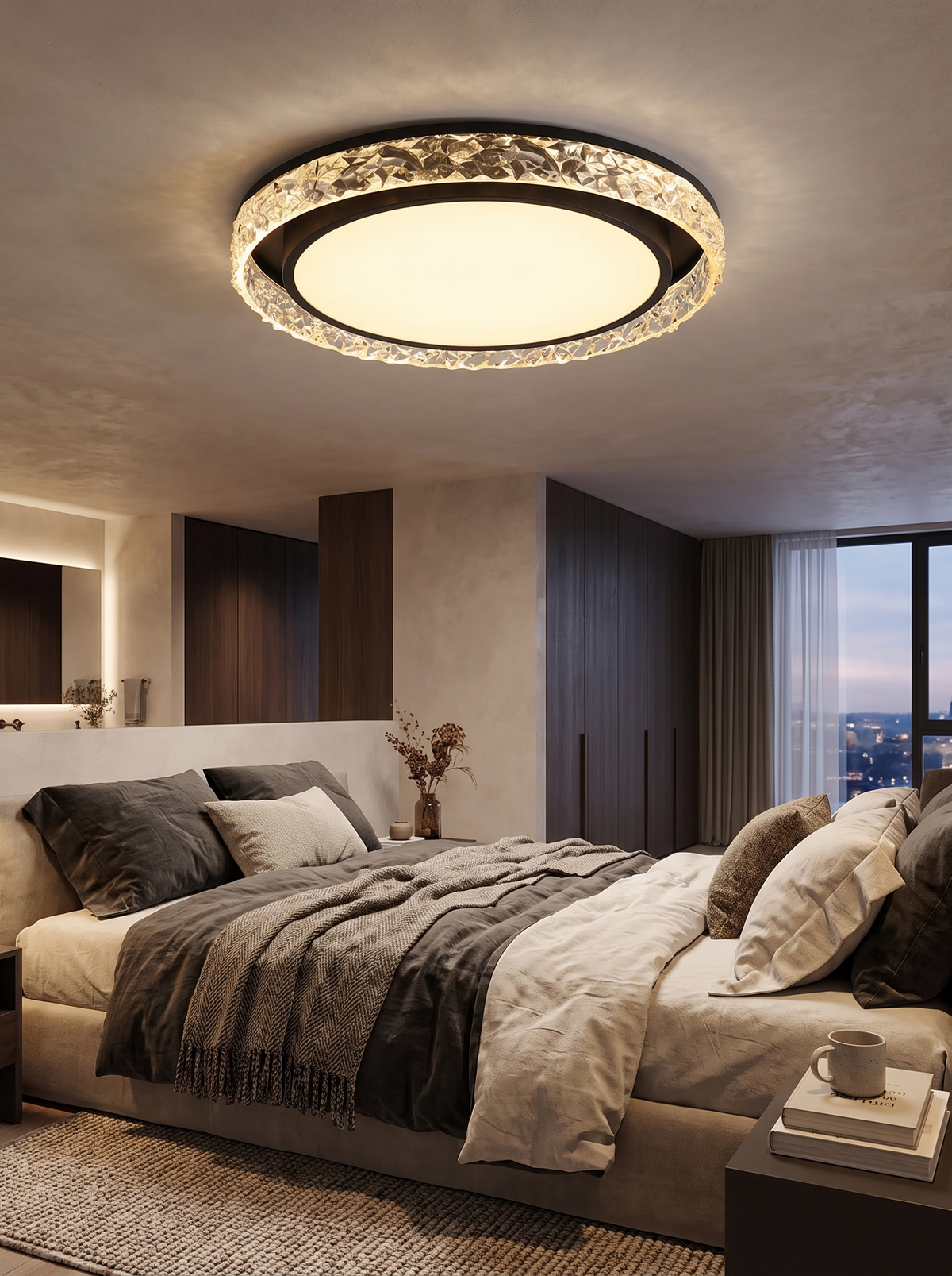 Crystal Halo LED Ceiling Light in a lifestyle setting