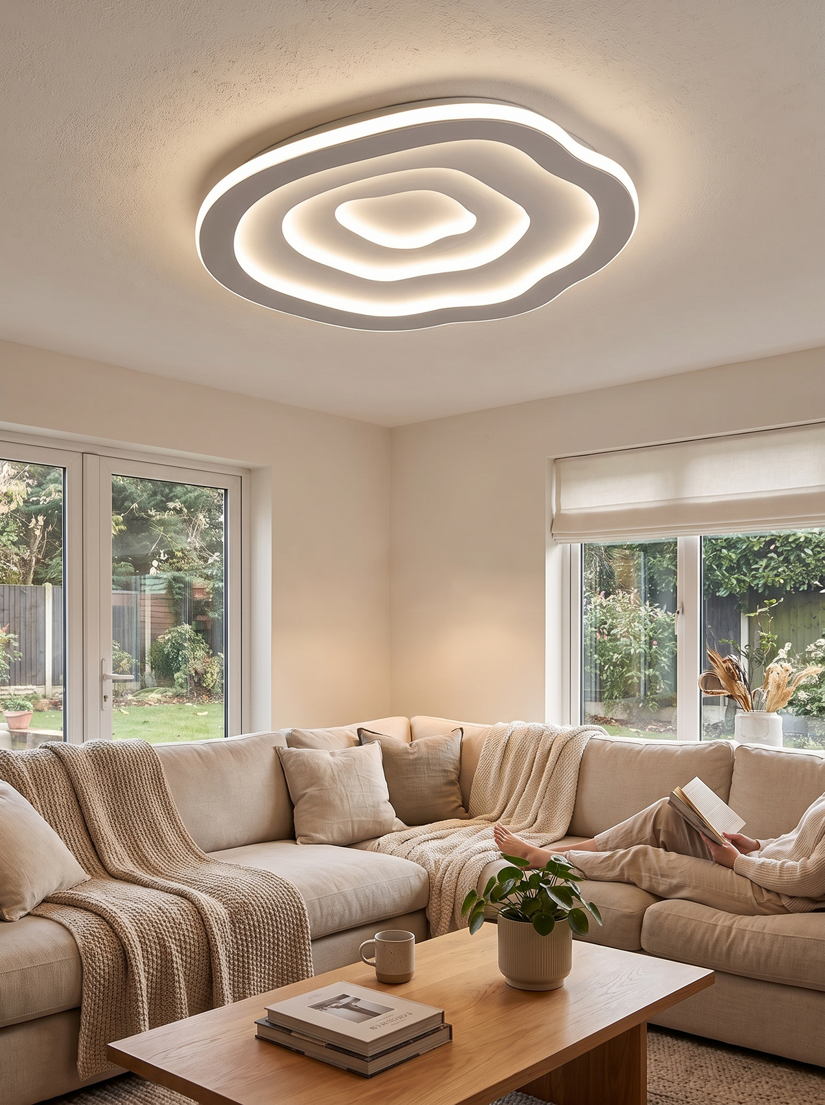 Ripple LED Ceiling Lamp in a lifestyle setting