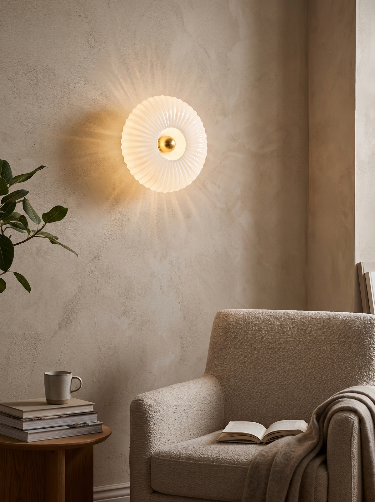 Nordic Vintage Glass Wall Sconce in a lifestyle setting