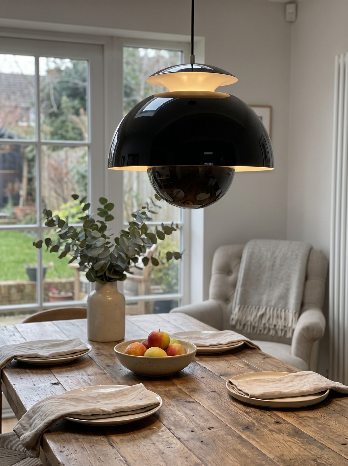 Scandinavian Modern LED Pendant Light in a lifestyle setting