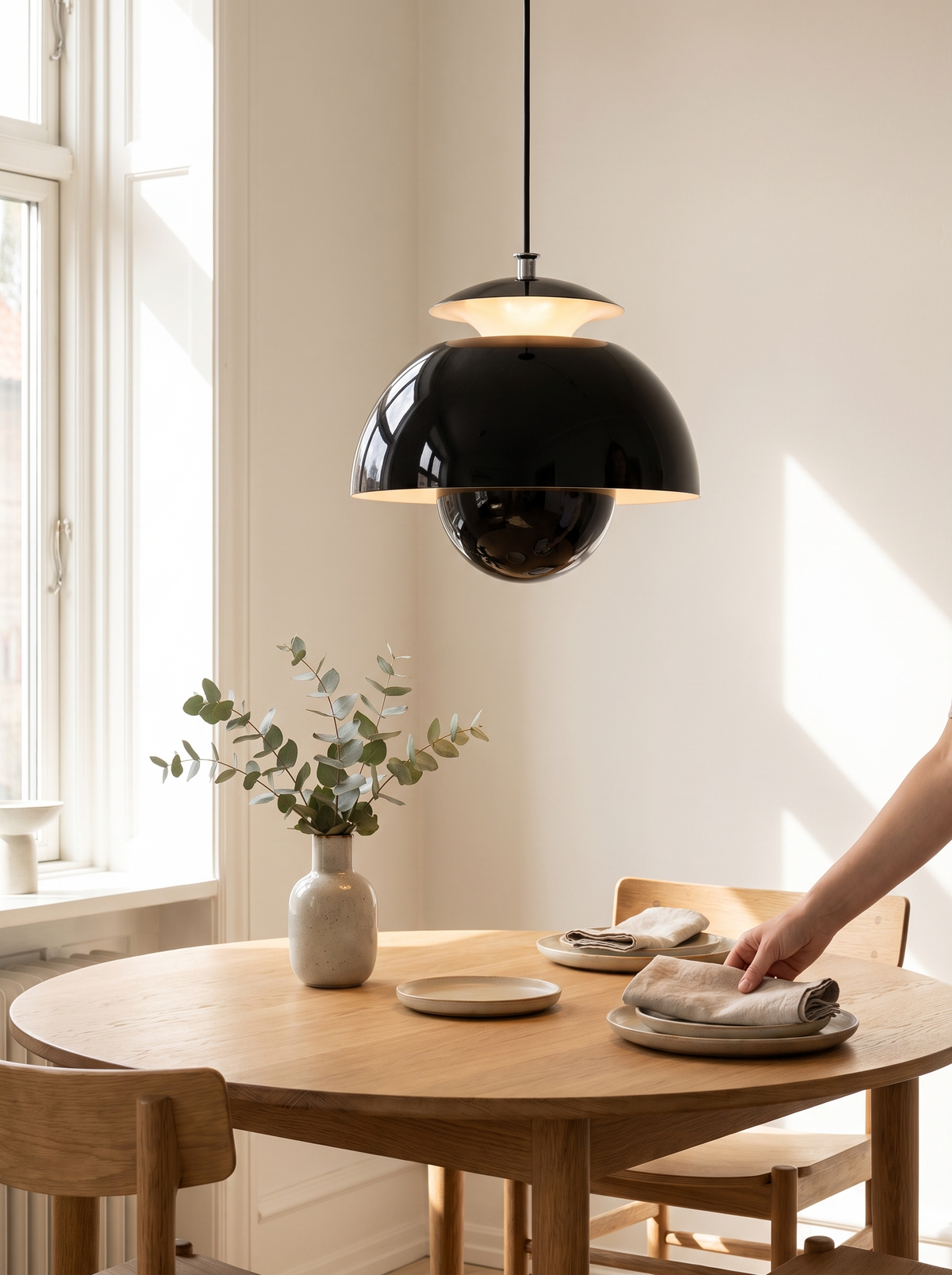 Scandinavian Modern LED Pendant Light in a lifestyle setting