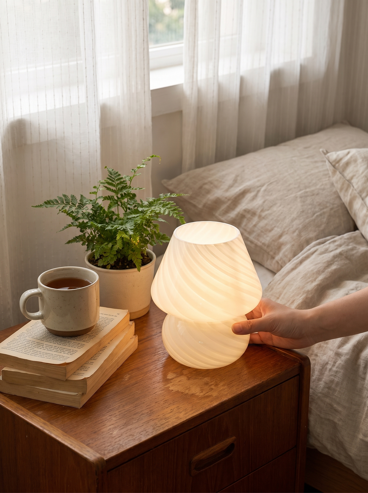 Retro charm, soft glow