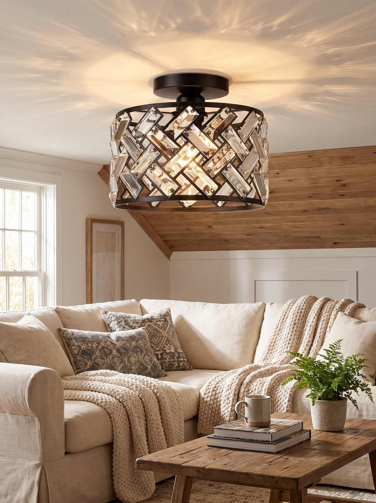 Lattice frame, sparkling detail