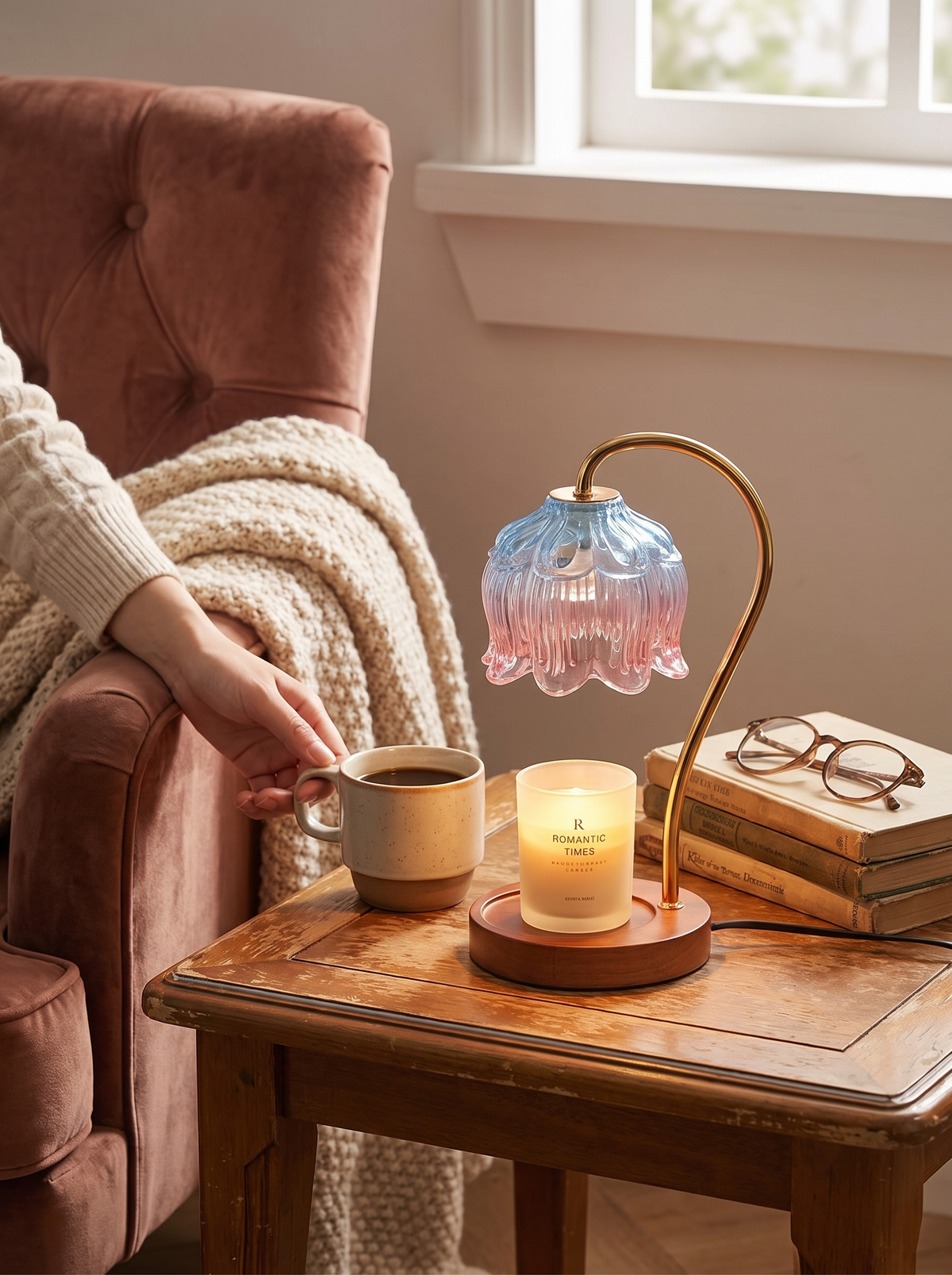 Retro glass, solid wood