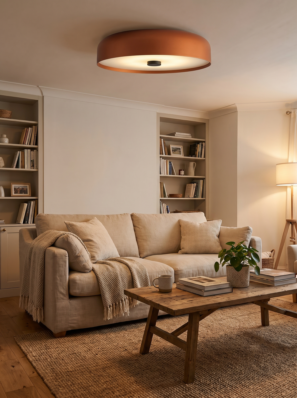 Bedrooms, living rooms, hallways