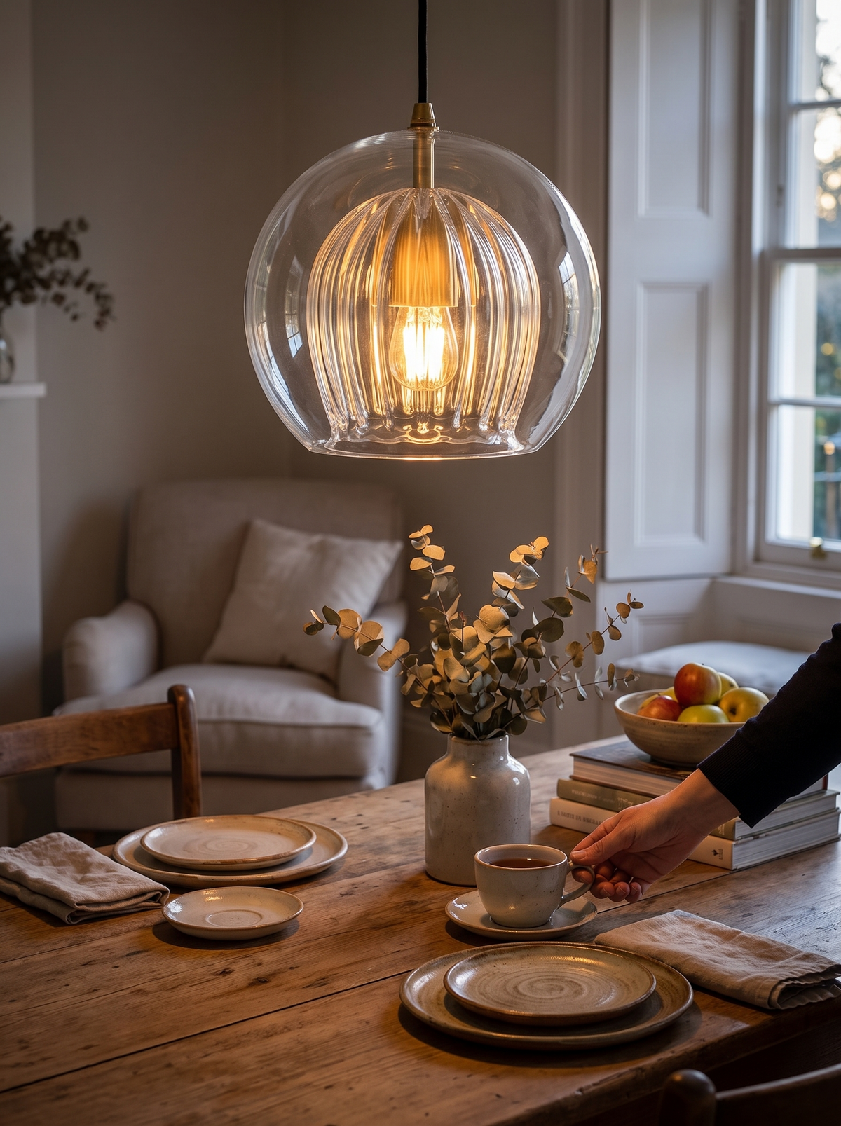 Sculptural glass, timeless glow