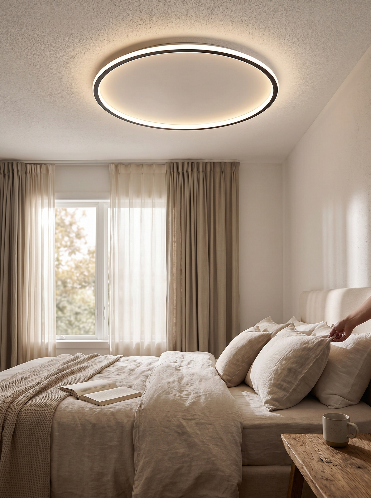 Nordic Disc LED Ceiling Light lifestyle view two
