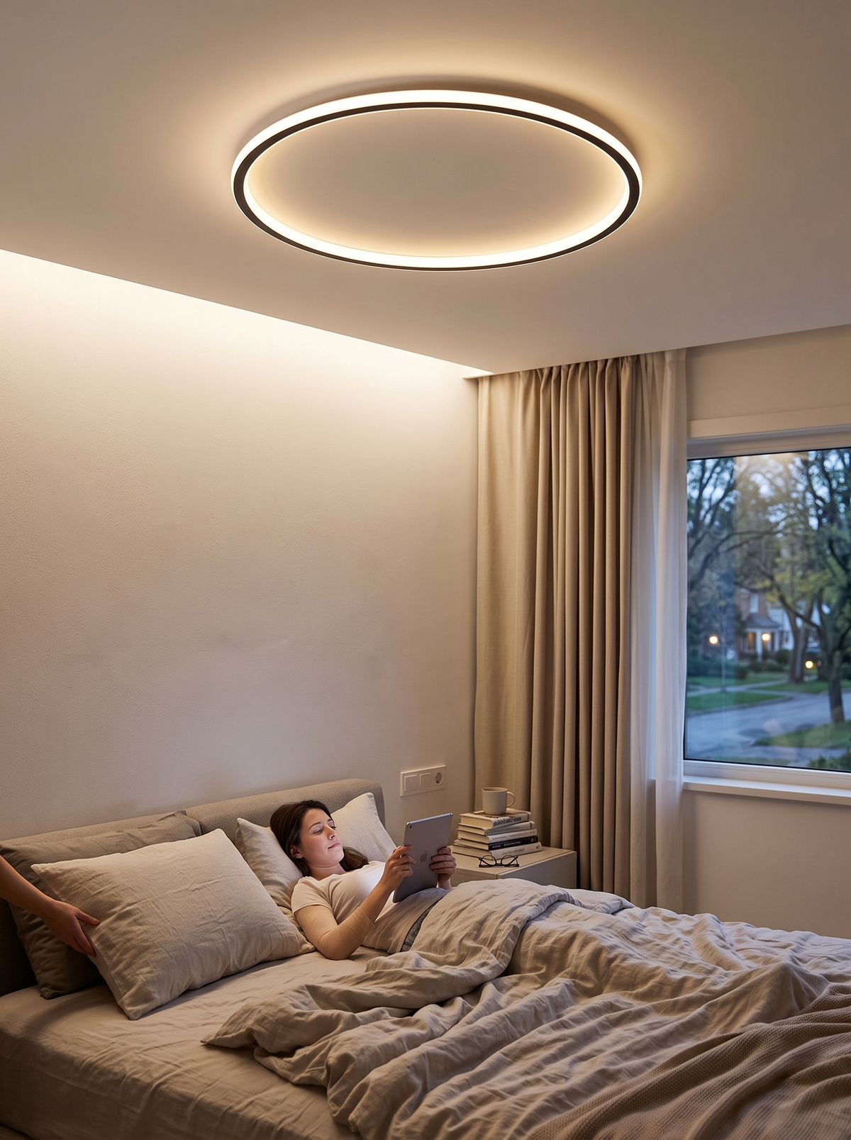 Nordic Disc LED Ceiling Light lifestyle view one