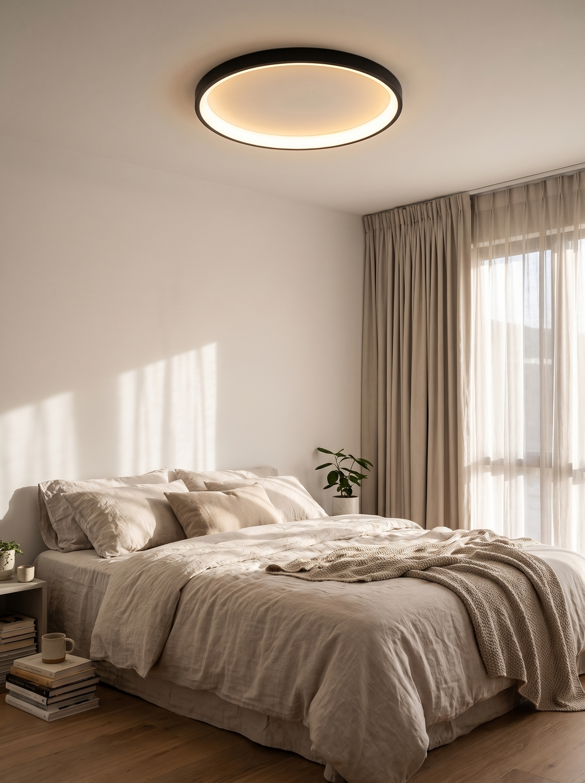 Nordic Disc LED Ceiling Light lifestyle view three