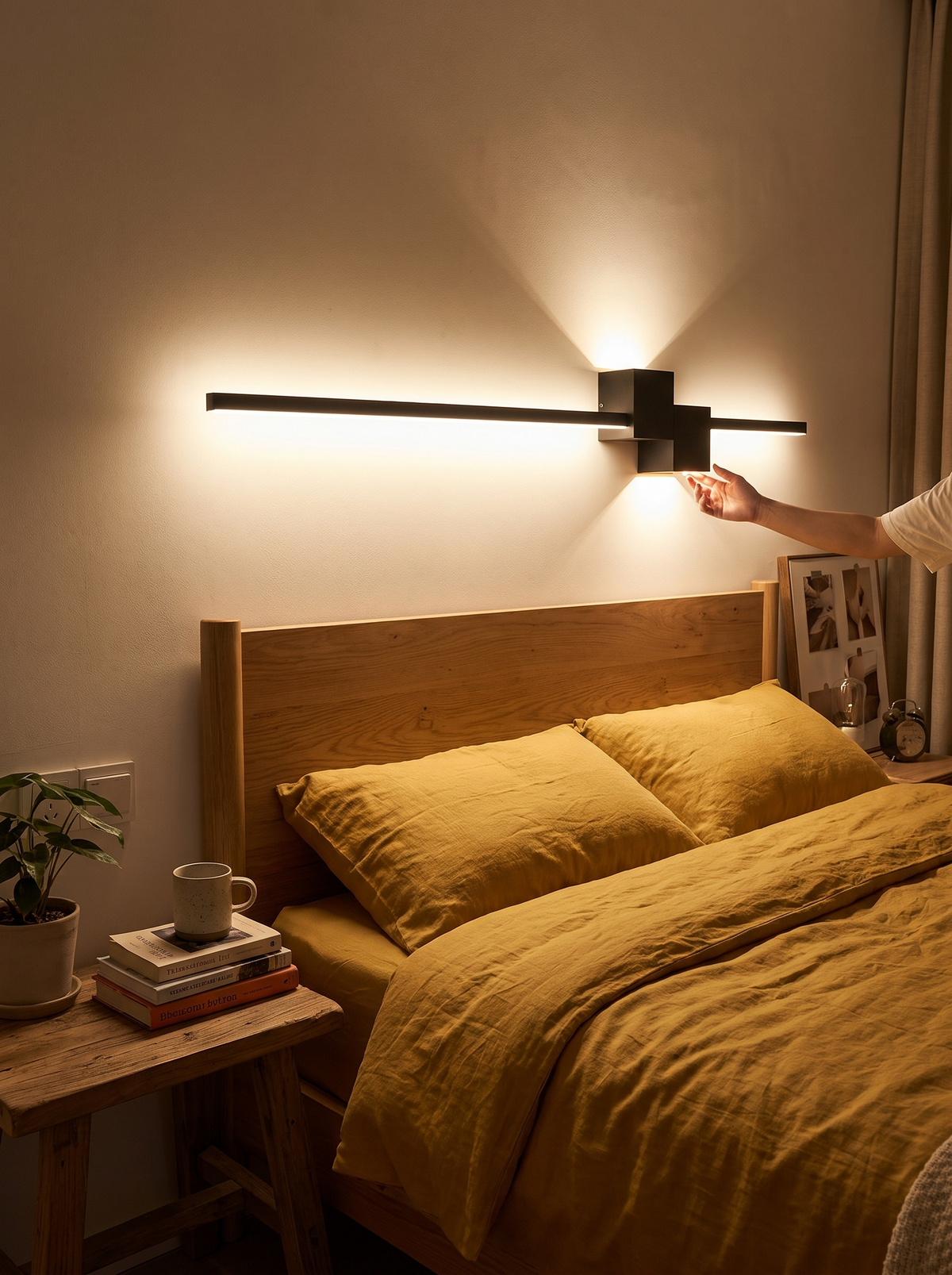 Slim Aluminium LED Wall Light lifestyle view two