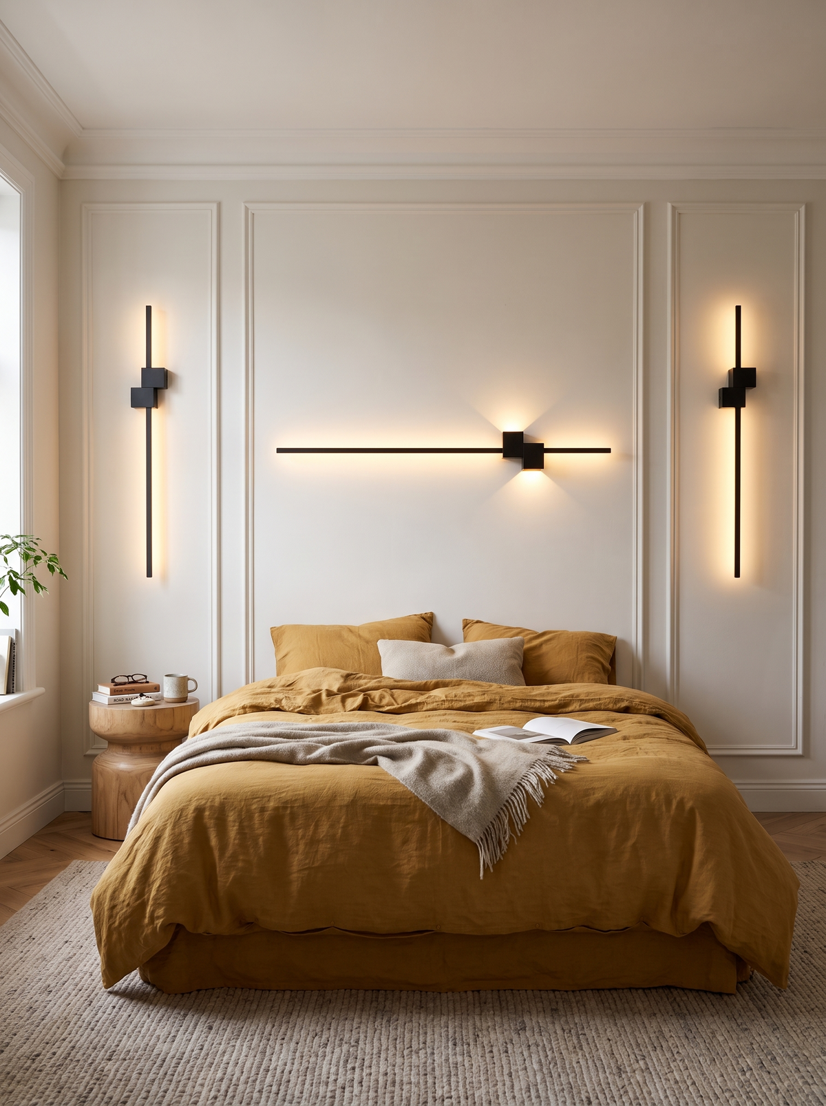 Slim Aluminium LED Wall Light lifestyle view one