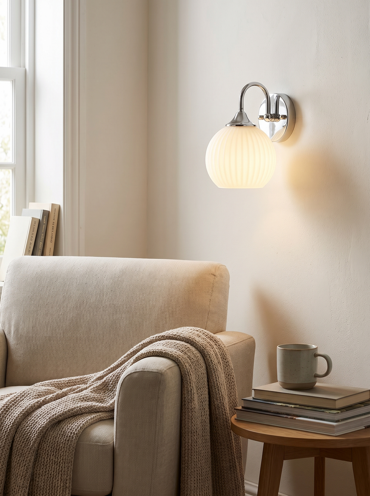 Ribbed Glass, Gentle Glow