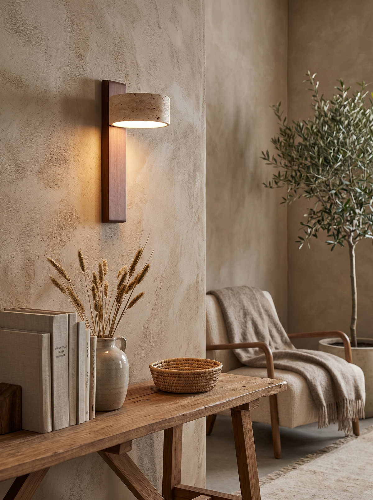 Natural Stone, Warm Wood