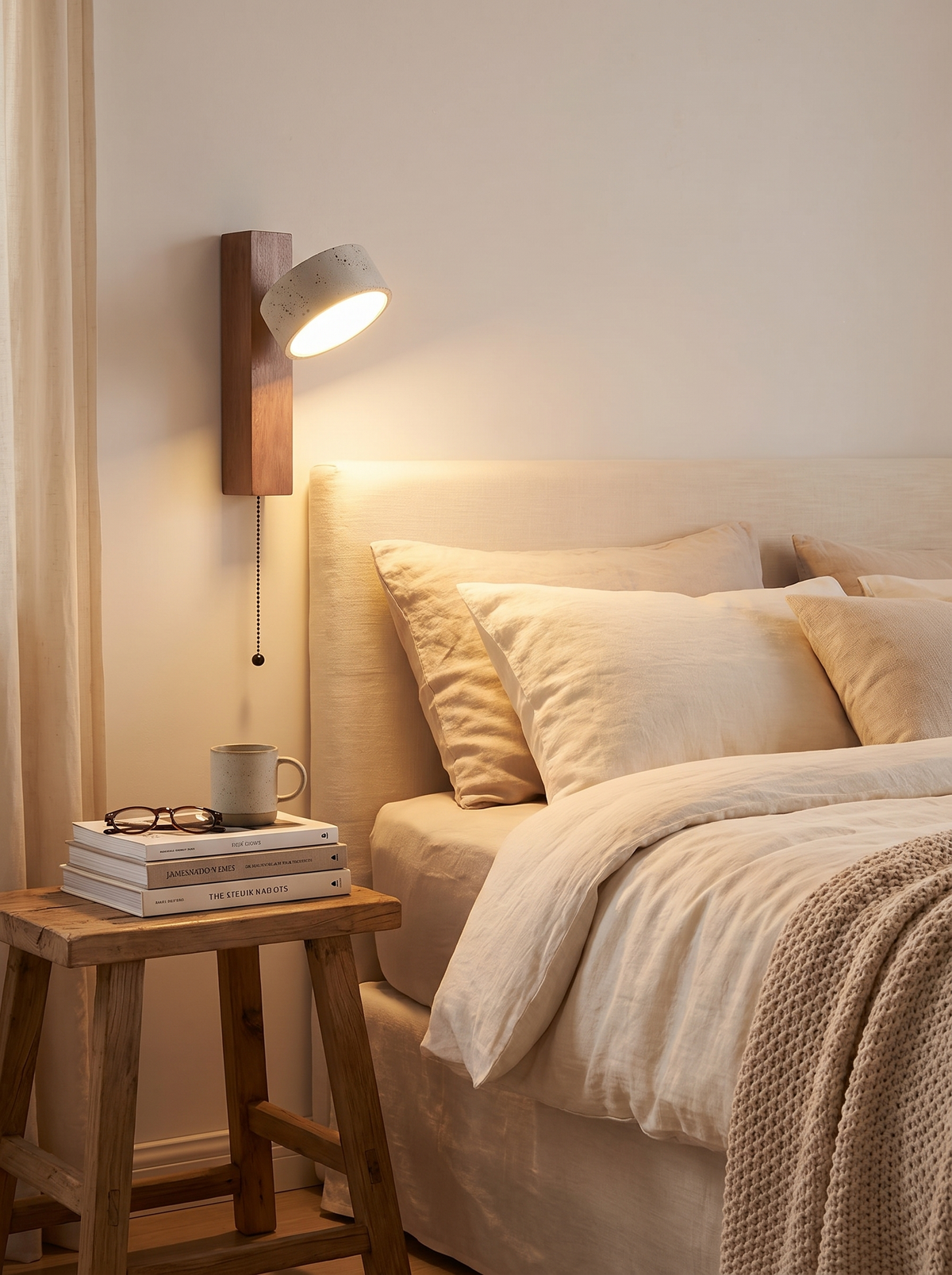 A Soft Glow Above The Bed
