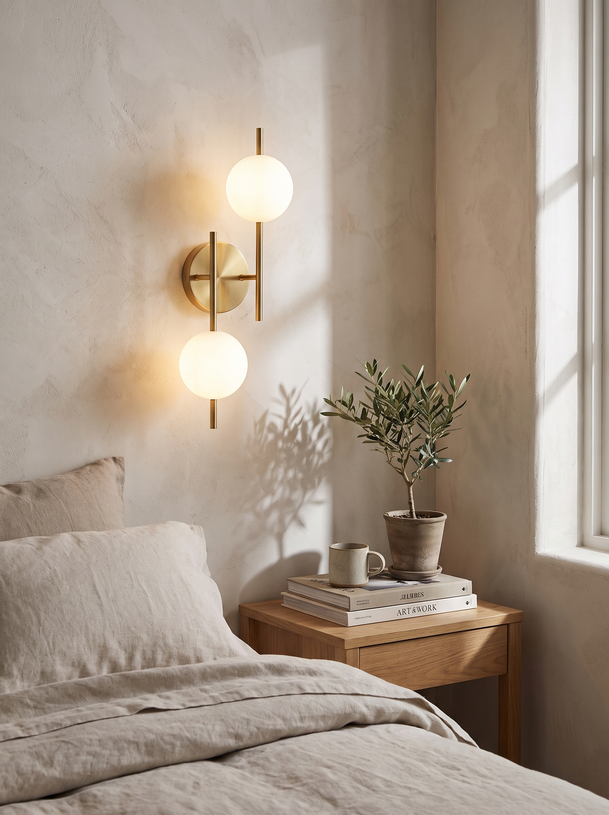 Brushed Gold Meets Frosted Glass