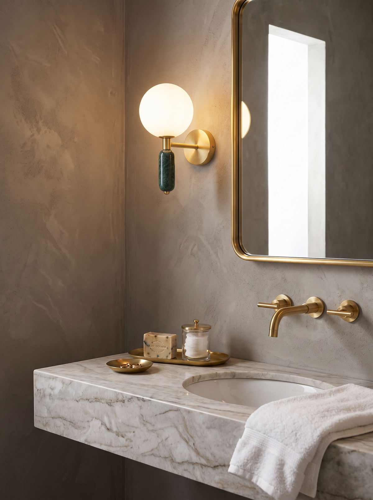 Marble And Gold Together