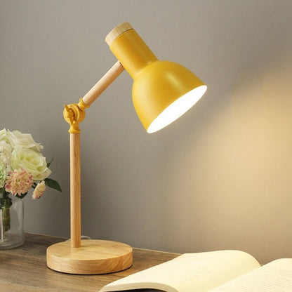 Nordic Wood Arm LED Desk Lamp