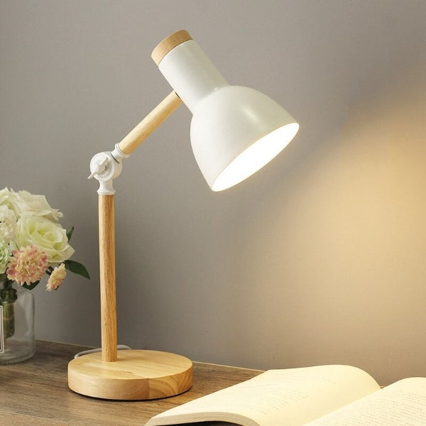 Nordic Wood Arm LED Desk Lamp