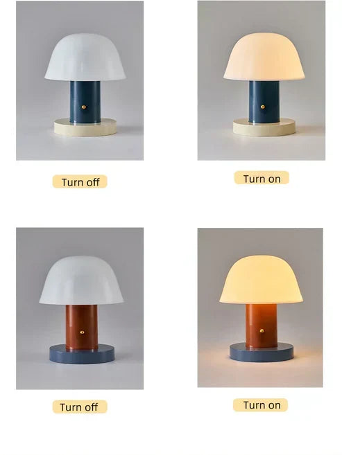 Rechargeable Touch Mushroom Table Lamp