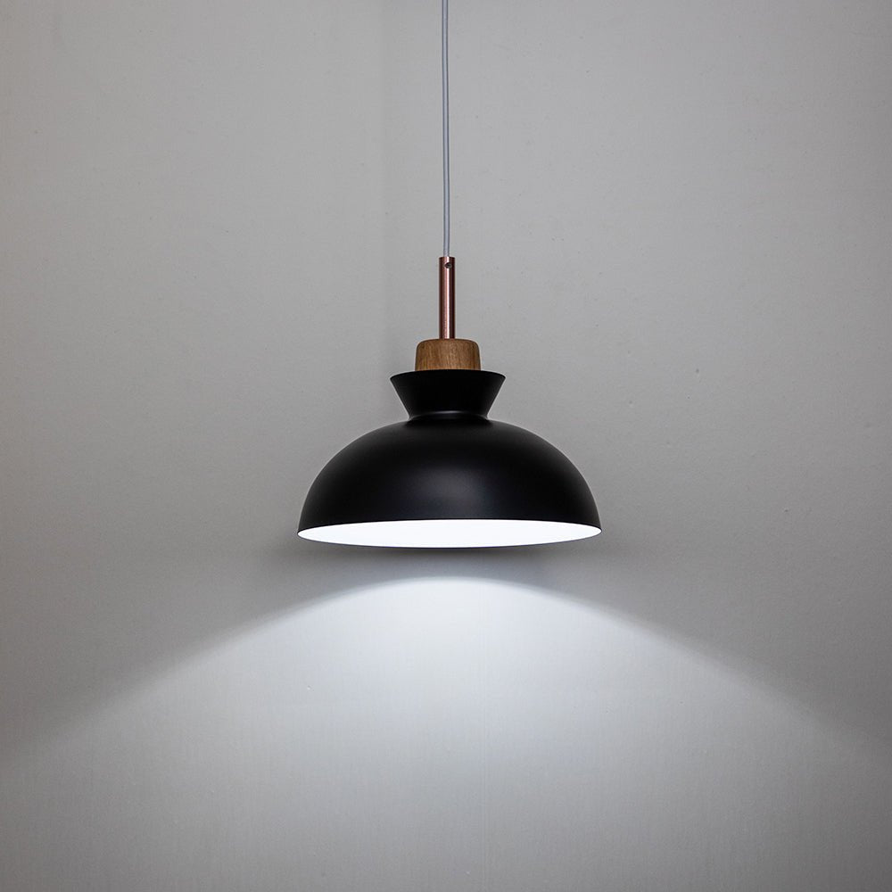 Modern Single Pendant Dome Light | Scandinavian Metal Hanging Lamp
