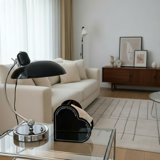 ScandiArc Bauhaus Curved Table Lamp